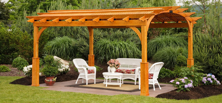 Cedar Wood Pergola Installation in Lynwood, CA